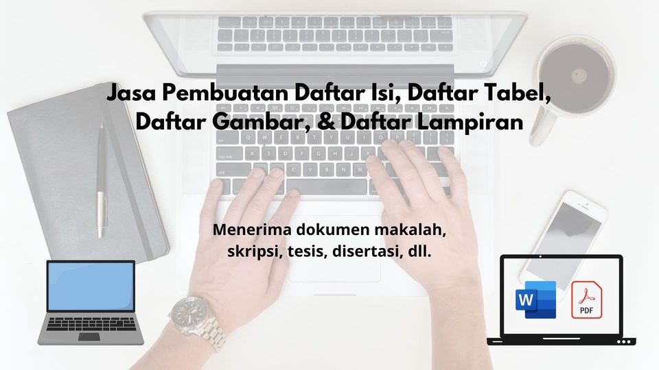 Jasa Pengetikan Online Cepat dan Akurat - Jasa Pembuatan Daftar Isi, Daftar Tabel, Daftar Gambar, & Daftar Lampiran