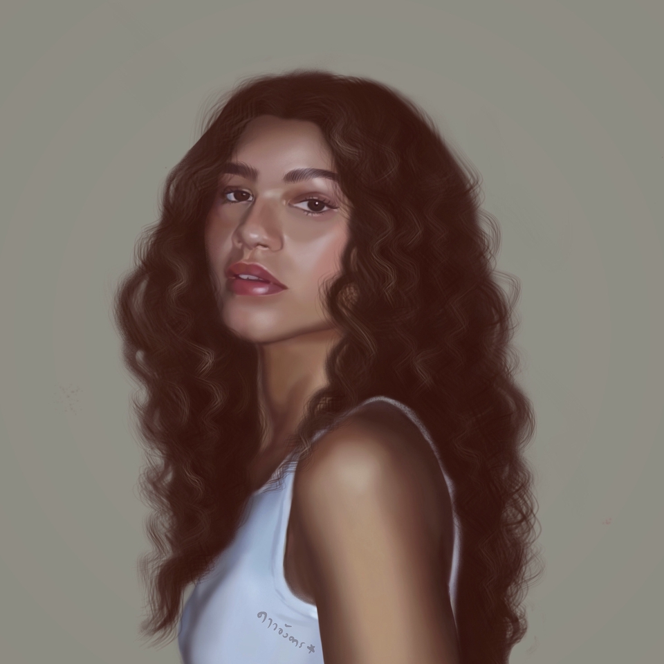 วาดภาพเหมือน Portrait - ผลงานภาพเหมือน Digital art - 6