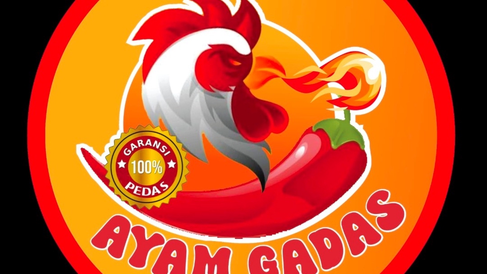 Jasa Desain Logo Ayam Gadai Makanan - Desain logo profesional dan menarik untuk bisnis kuliner Anda.