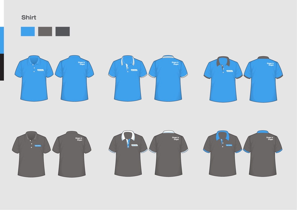 ออกแบบCorporate Identity เสื้อโปโลสำหรับบริษัท CI Branding รับทำโลโก้