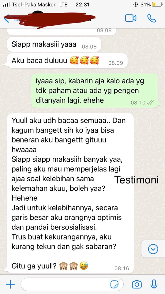 Pengembangan Diri - Analisa Singkat Tulisan tangan (grafologi) - 5