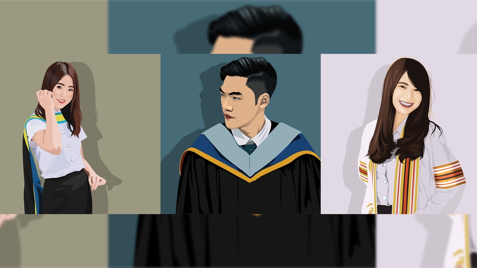 วาดภาพเหมือน Portrait - รับวาดภาพเหมือนเป็นภาพเวคเตอร์ - 4