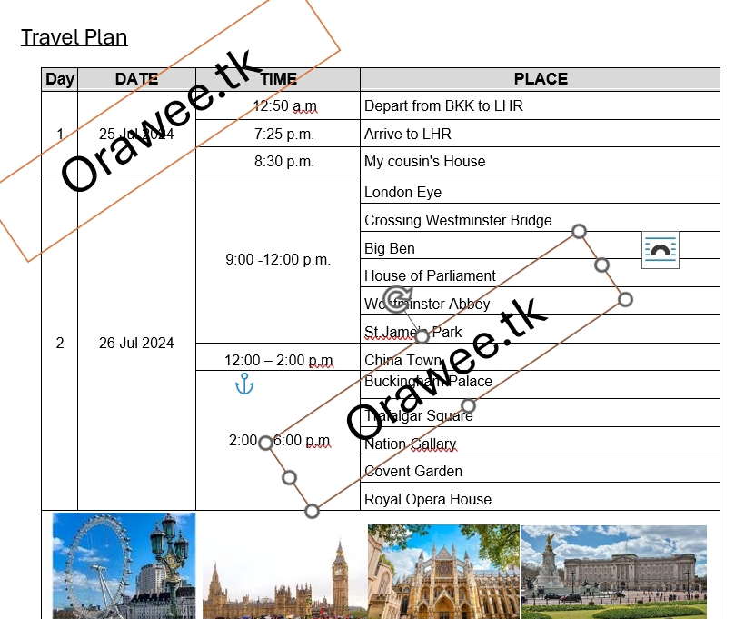 ผู้ช่วยส่วนตัววางแผนท่องเที่ยวลอนดอน