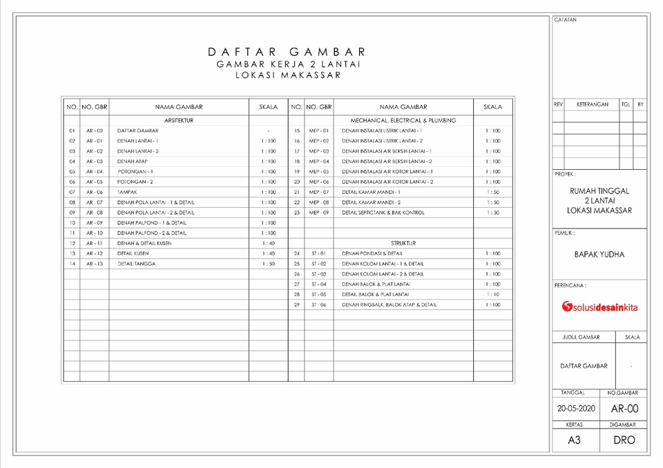 CAD Drawing - GAMBAR KERJA PROFESIONAL - 2