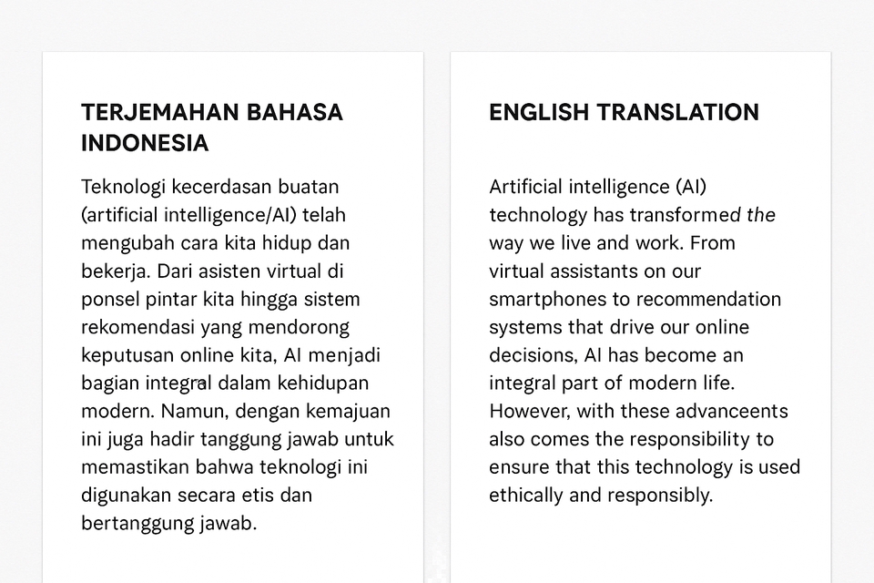Jasa Penerjemah Bahasa Inggris Indonesia, Terjemahan Dokumen Profesional, Translate Inggris-Indonesia