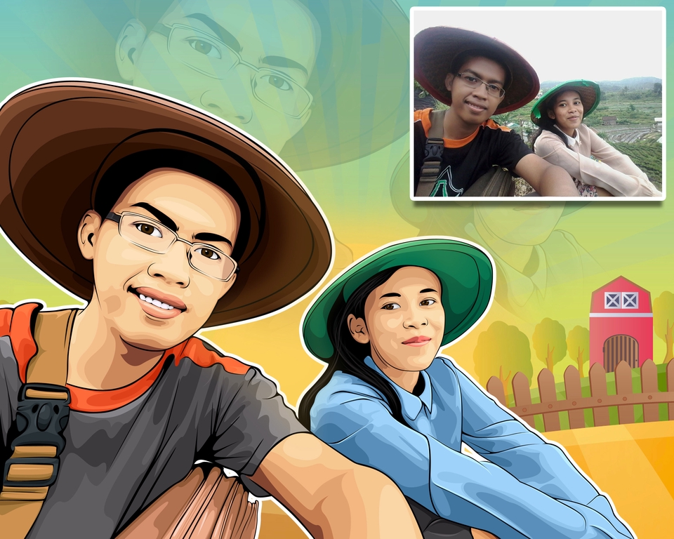 Gambar dan Ilustrasi - Jasa Editing Vector/ Kartun (Wedding/ Birthday/ Graduation/ farewell) - 4