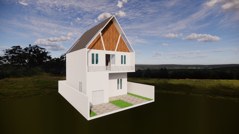 3D & Perspektif - Jasa Design 3D Rumah Tinggal, dan Perumahan` Exterior - 6