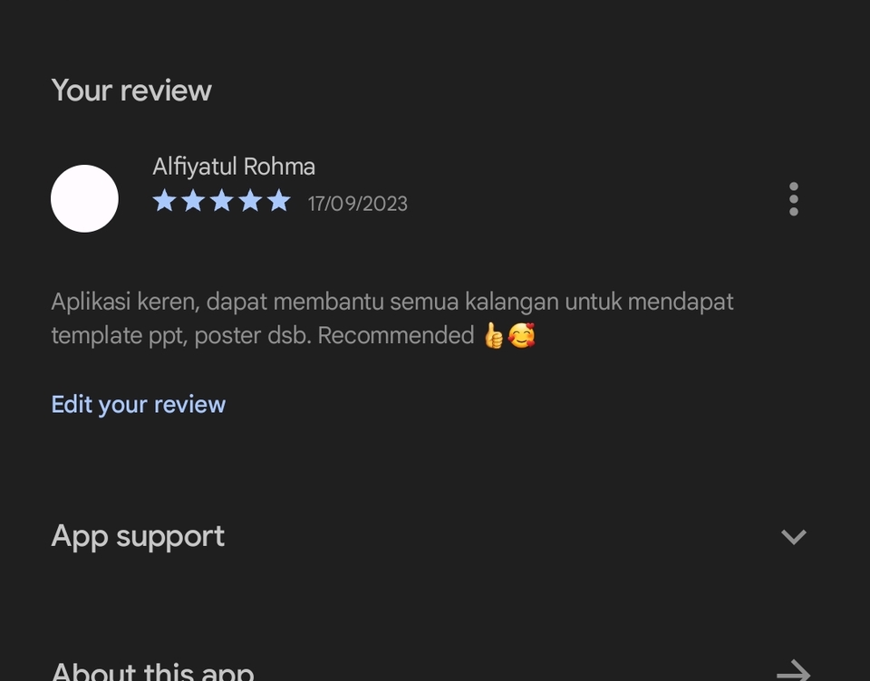 Memberi Review - Review aplikasi play store - 2