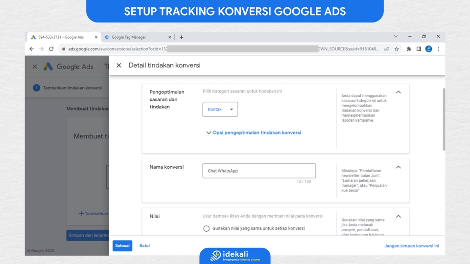 Digital Marketing - Setup Google Tag Manager Tracking Konversi Google Ads - 3