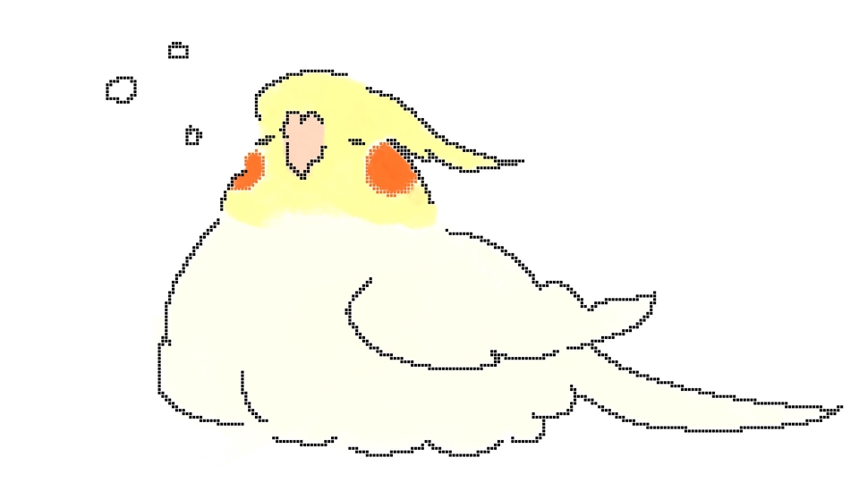 รับวาดรูปการ์ตูน นกแก้วตัวเล็ก น่ารัก สไตล์การ์ตูน