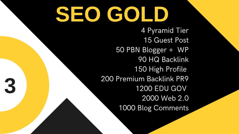 Paket SEO Gold dengan layanan lengkap, mulai dari pembuatan konten hingga backlink berkualitas.