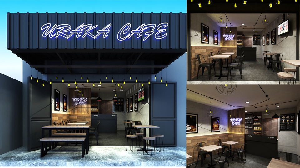 3D & Perspektif - JASA DESAIN INTERIOR CAFE DAN FOODCOURT - 21