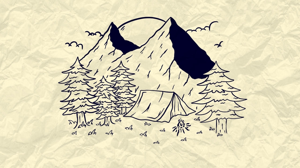 Desain Kaos & Motif - DESAIN ILUSTRASI LINE ART VINTAGE KAOS LOGO STIKER BRAND CLOTHING - 2