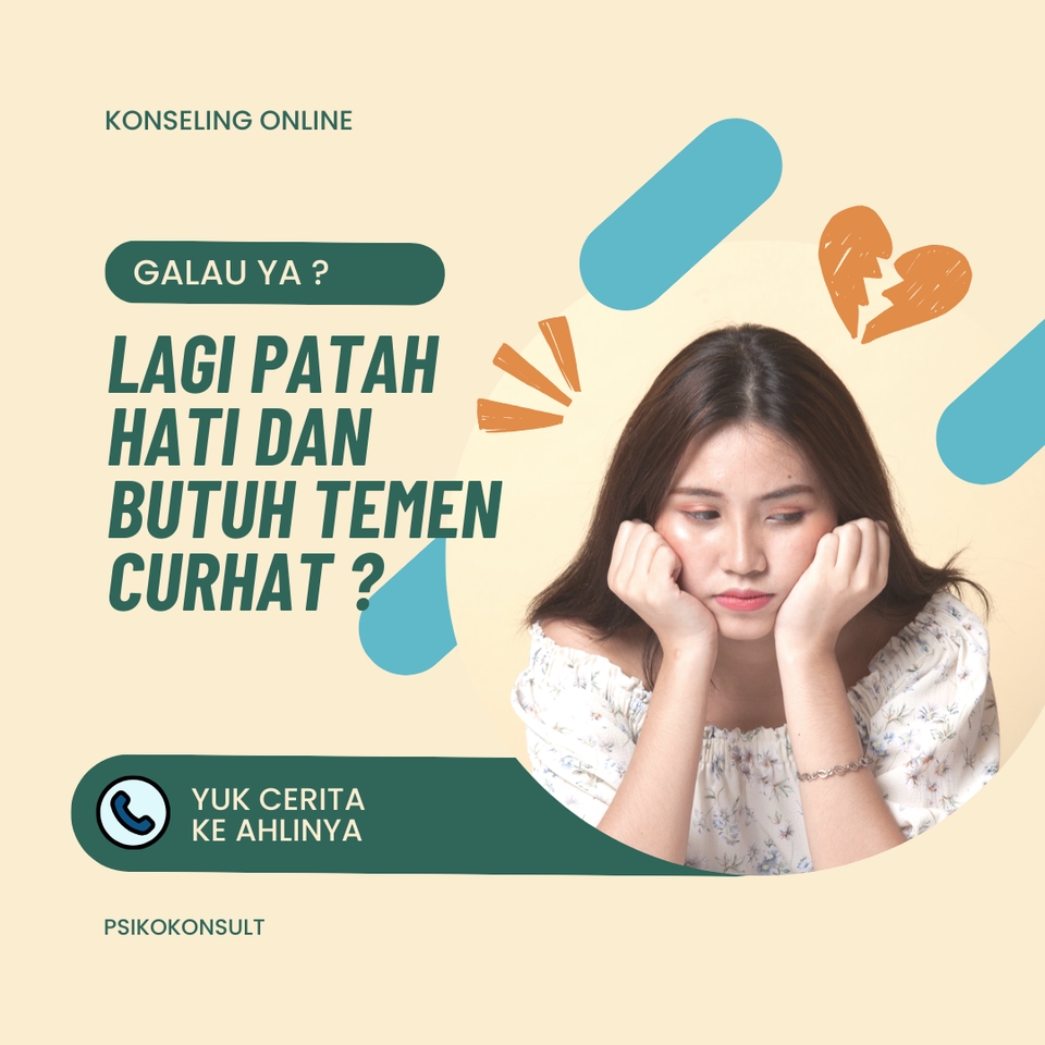 Jasa konsultasi psikologi online untuk mengatasi patah hati dan kebutuhan curhat