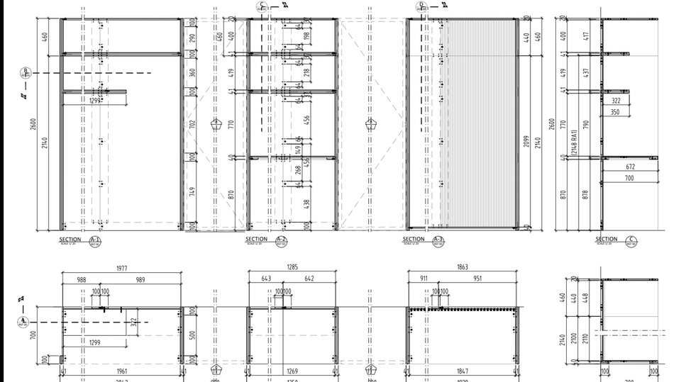 CAD Drawing - Shop Drawing 2D Furniture - 1