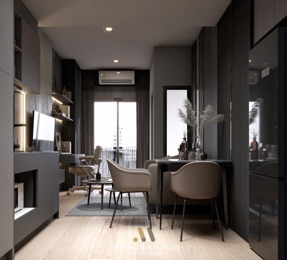 รับออกแบบตกแต่งภายในคอนโดหรูสไตล์โมเดิร์น