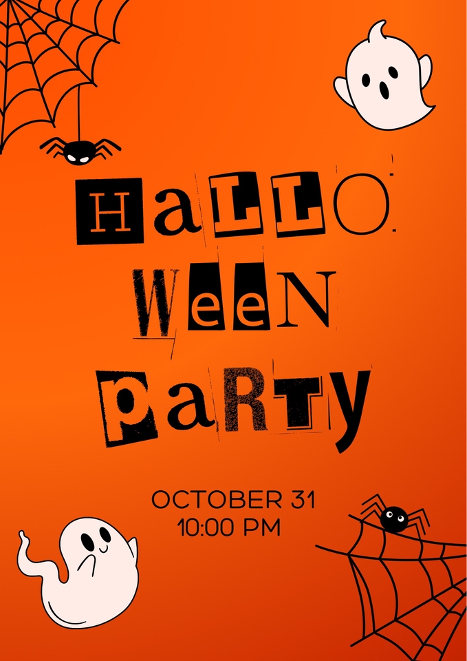 Desain banner instagram halloween untuk promosi pesta