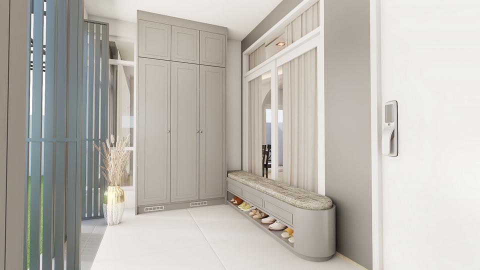 3D Perspective - รับออกแบบภายในบ้าน คอนโด ขึ้น 3D Model เสมือนจริง - 9
