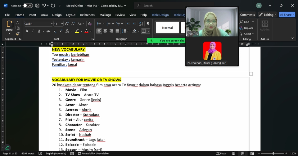 Belajar Bahasa Inggris Online: Kursus online, kosakata film & TV, guru privat