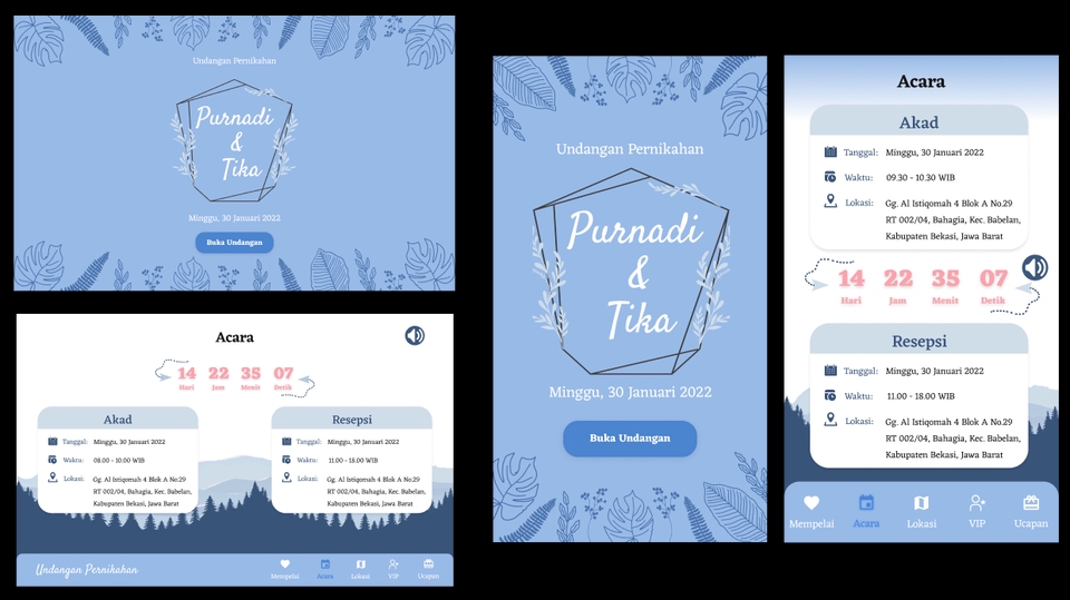 Desain UI/UX Undangan Digital (Menggunakan FIGMA)