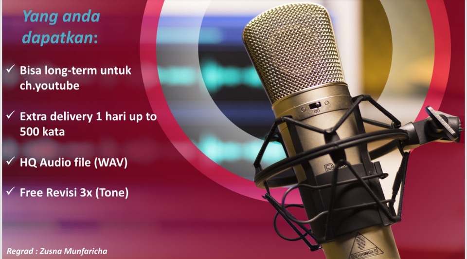 Sulih suara (dubbing, looping) - Voice Over Wanita (REMAJA/DEWASA) - 3