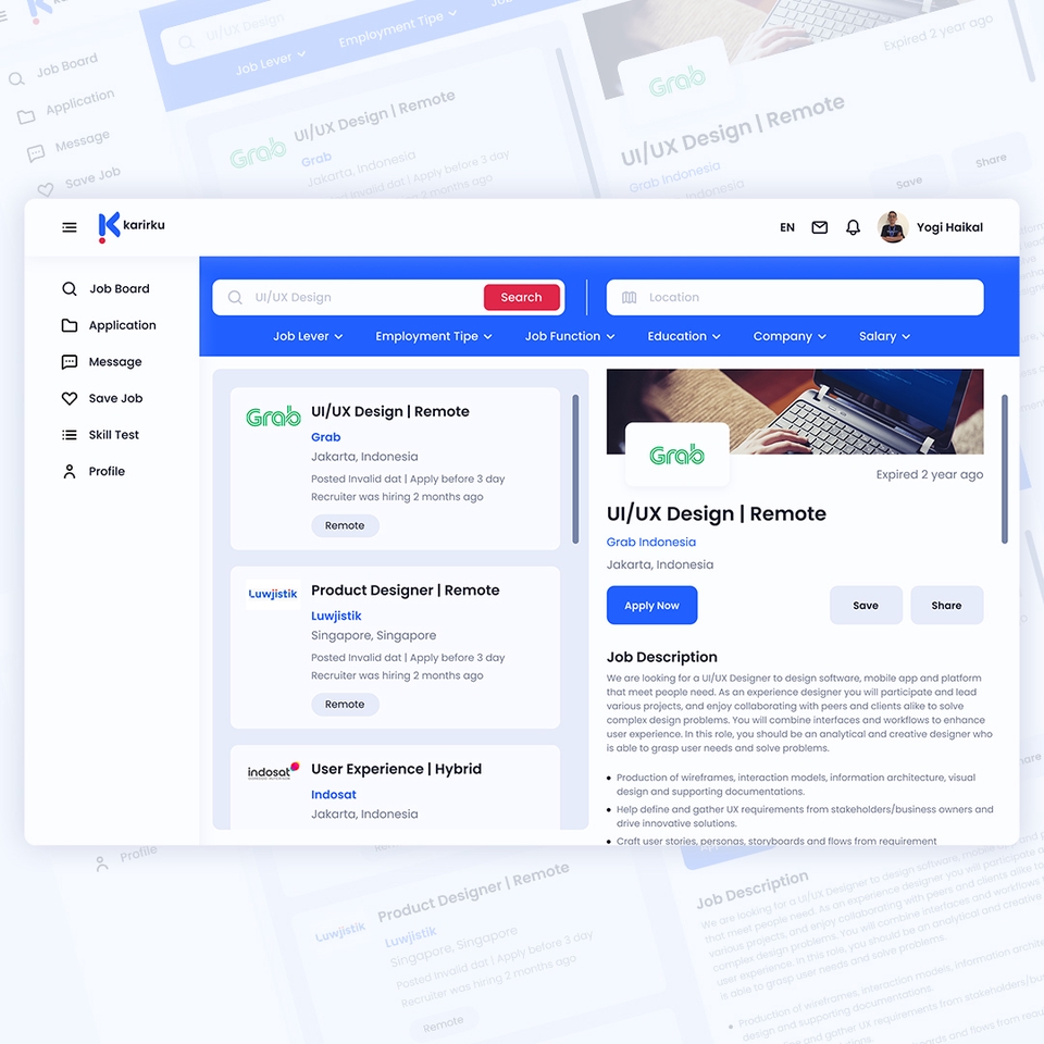 Jasa desain UI UX untuk aplikasi mobile, website dan desktop.