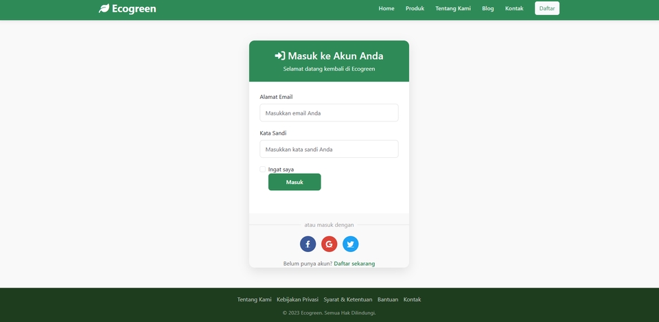 Jasa Pembuatan Website Profesional dan Murah di Ecogreen - Daftar Sekarang!