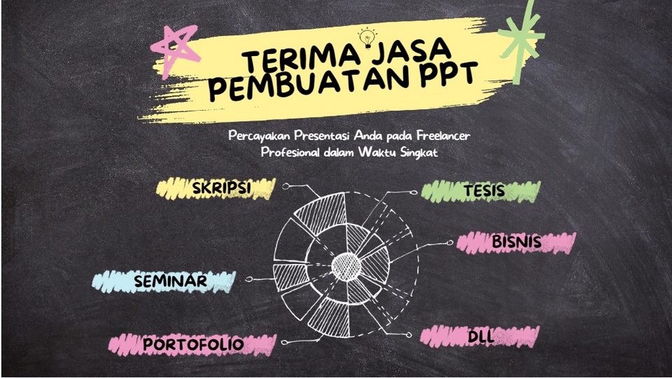 Jasa desain presentasi PowerPoint profesional, membuat presentasi untuk skripsi, seminar, bisnis, tesis, dll.