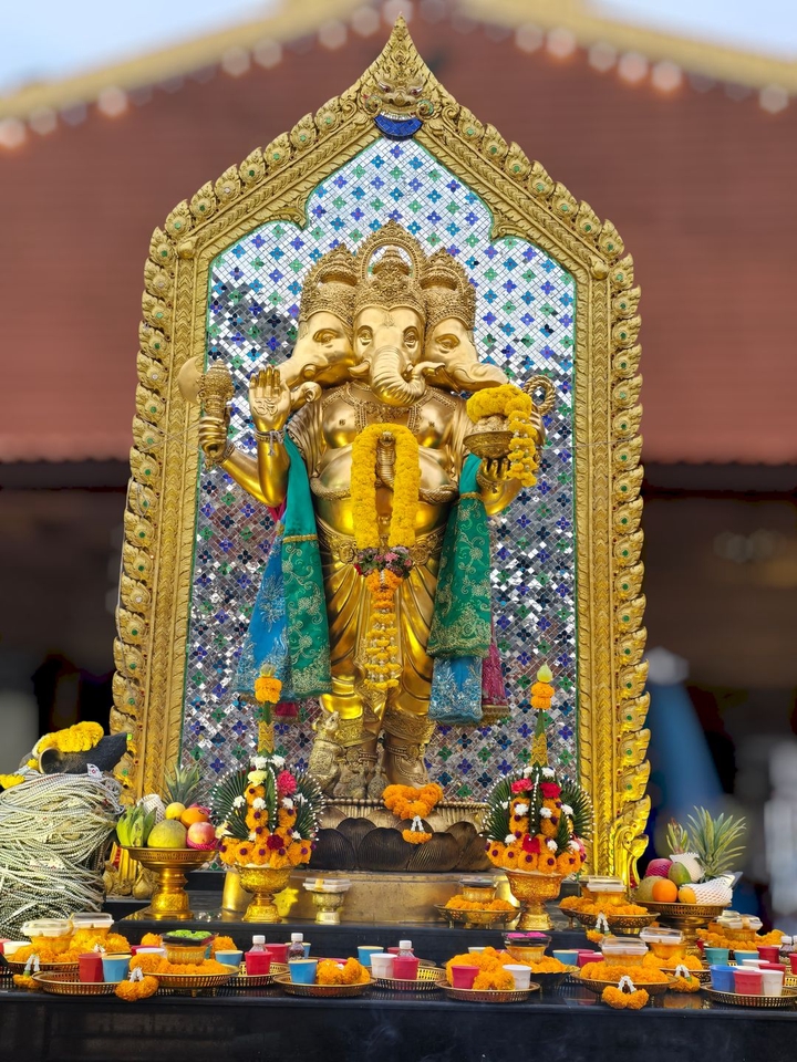 รับจ้างทำบุญ แก้ชง ใส่บาตร ตักบาตรออนไลน์ พระพิฆเนศ 4 หน้า วัด ทำบุญ เสริมดวง