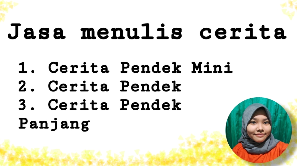 Penulisan Konten - Jasa Menulis Cerita (Cerita Pendek, Cerita Mini, Cerita Panjang) dengan Kualitas di atas Harga - 1