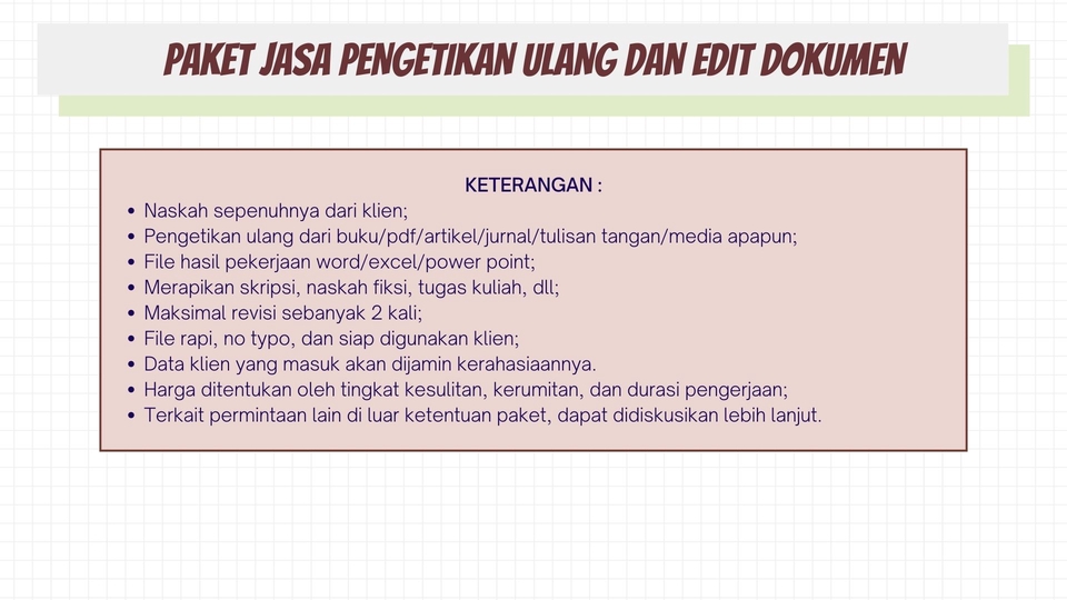 Entri Data - Input Data/Entry Data dan Pengetikan Ulang & Edit Dokumen Cepat, Rapi, dan Teliti - 5