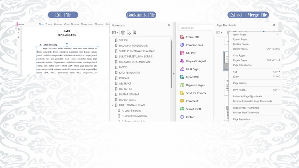 Pengetikan Umum - Jasa Edit File PDF Bookmark PDF Pisah dan Gabung file PDF - 7