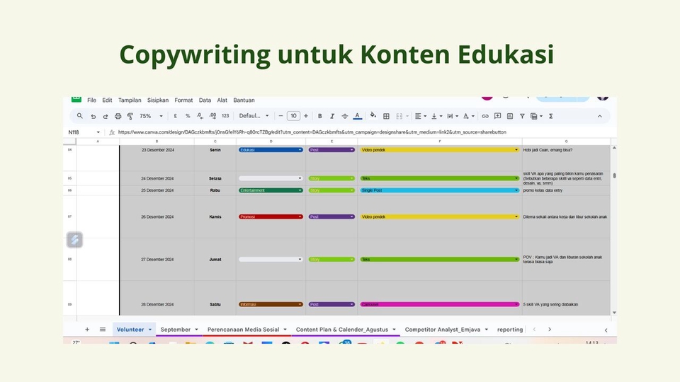 Jasa pembuatan caption instagram untuk konten edukasi, konten menarik, kata-kata bijak, caption instagram kekinian, caption promosi jasa, caption ig lucu, caption ig singkat.