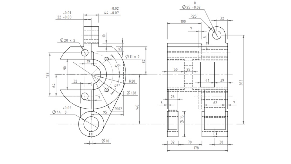 CAD Drawing - MENGGAMBAR 2D BAGIAN MEKANIK DENGAN AUTOCAD SOLIDWORKS REVISI TAK TERBATAS - 4