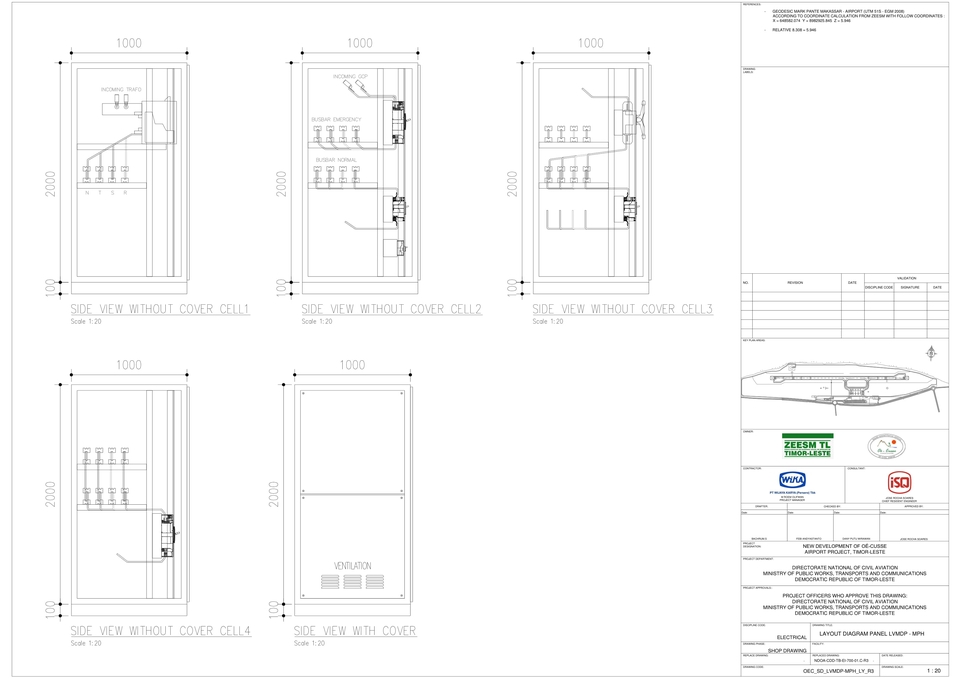 CAD Drawing - DESAIN INSTALASI TITIK LAMPU & PANEL LISTRIK TEGANGAN RENDAH 220V - 380V - 8