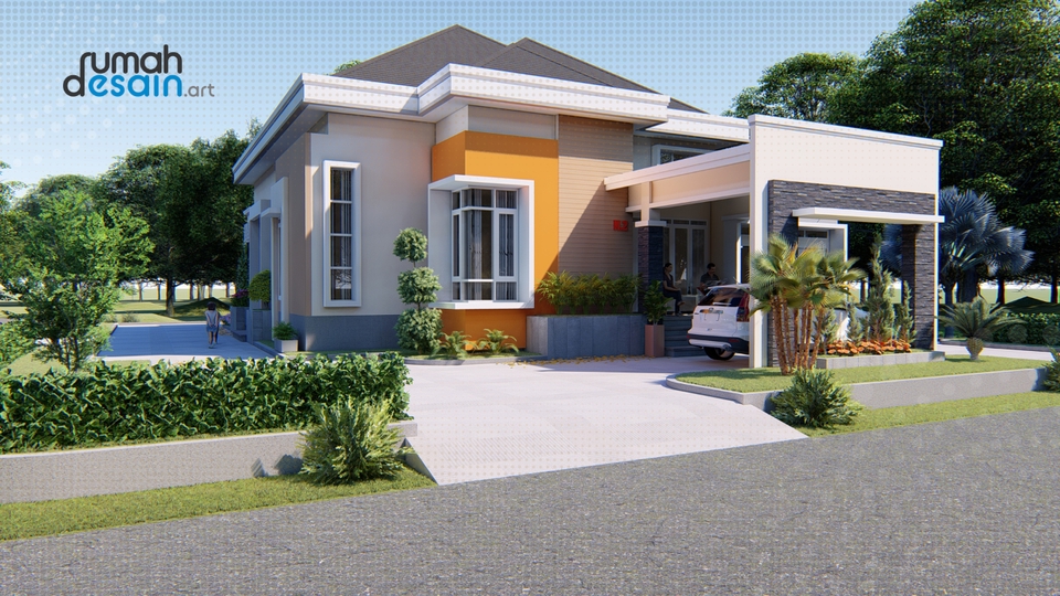 3D & Perspektif - Desain Rumah Modern Minimalis, Cafe, Villa, Restoran. Selesai 1 hari - 29