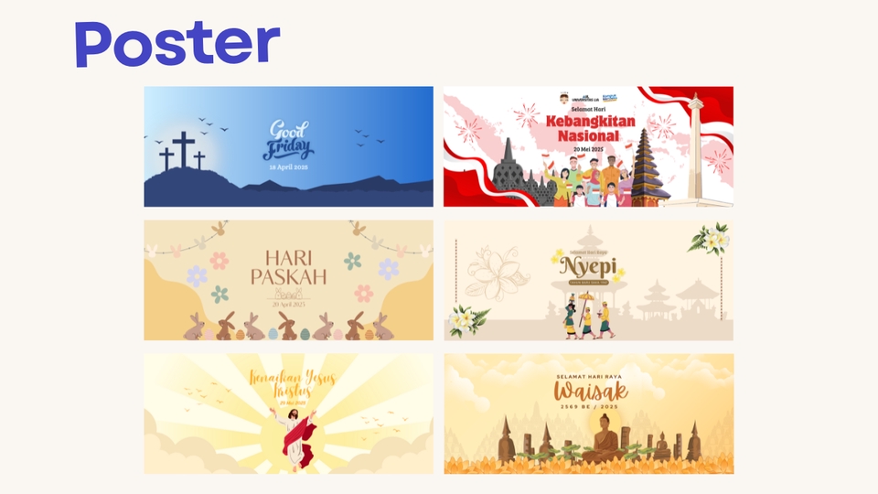 Jasa Desain Banner Media Sosial: Template Banner Hari Raya Keagamaan dan Nasional. Desain Banner Online, Banner Promosi, Buat Banner Instagram, Desain Banner Keren.