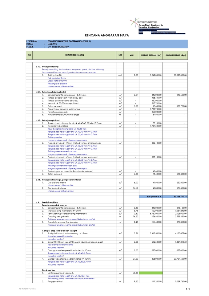 Akuntansi dan Keuangan - JASA PERHITUNGAN RENCANA ANGGARAN BIAYA - 6