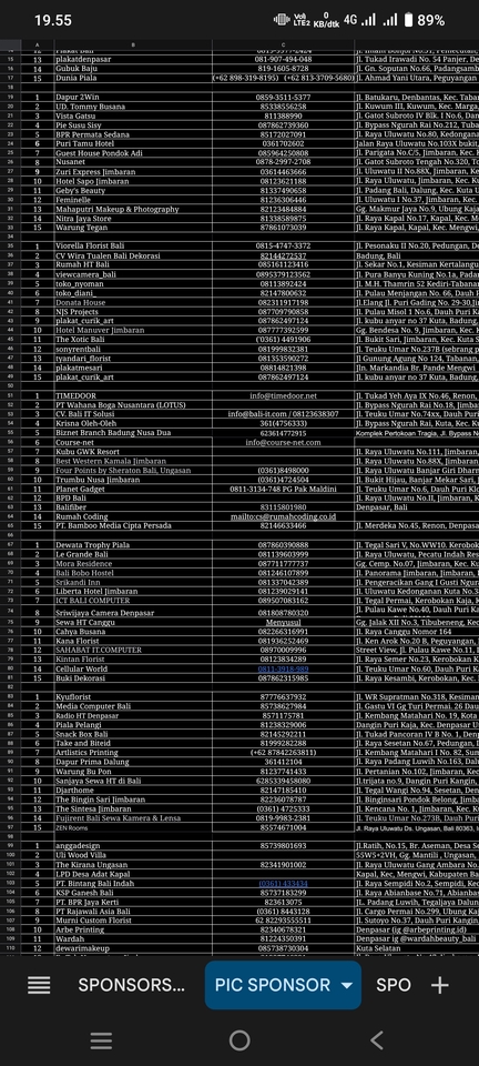 Jasa input data excel online untuk usaha dan bisnis di Bali.