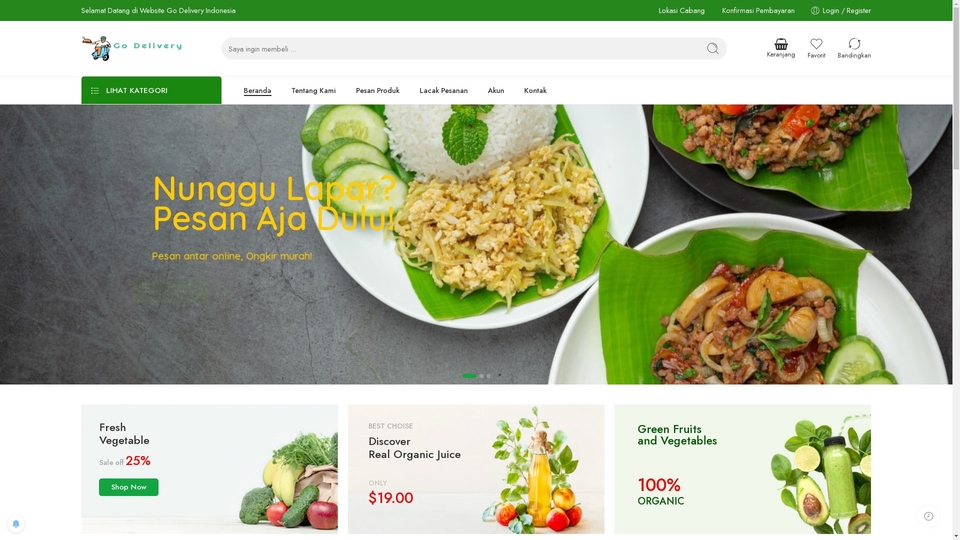 Web Development - Website Food Delivery dng Lacak Lokasi,Peta Lokasi,Panel Pelanggan+Kurir+Manajer - 1