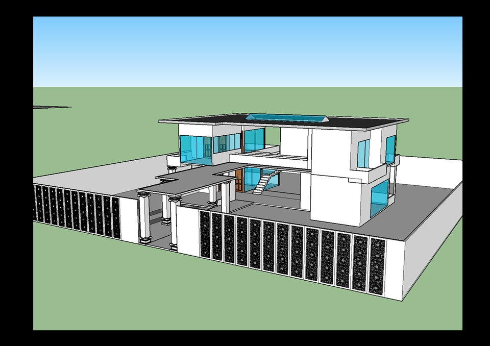Jasa Desain Arsitektur Rumah Minimalis Modern 3D - Desain Eksterior Rumah