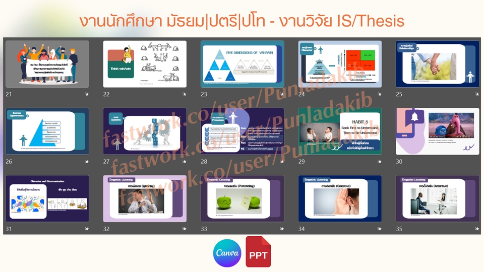 Presentation - 👩🏼‍💻Presentation by Canva Pro/PPT I เข้าใจง่าย งานเนี๊ยบ I👩🏼‍🎓นักศึกษา วิจัย IS/Thesis - 4