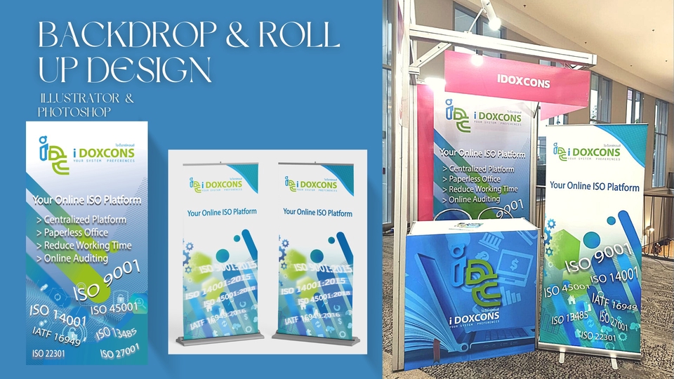 สื่อสิ่งพิมพ์และนามบัตร - ออกแบบสื่อสิ่งพิมพ์ Backdrop & Roll up, Banner, Poster, Lebel ,เมนู, ปกเพจ , ปกหนังสือ - 1