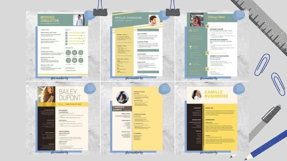 Portfolio & Resume - Desain CV dan Surat Lamaran, Pekerjaan 1 hari - 3