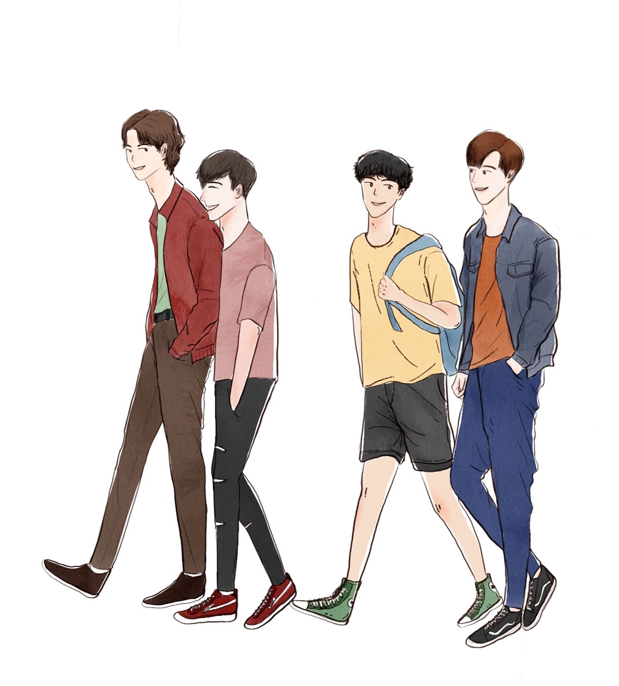 วาดภาพประกอบ - รับวาดภาพการ์ตูนคาแรกเตอร์ คู่รัก & เพื่อน - 4