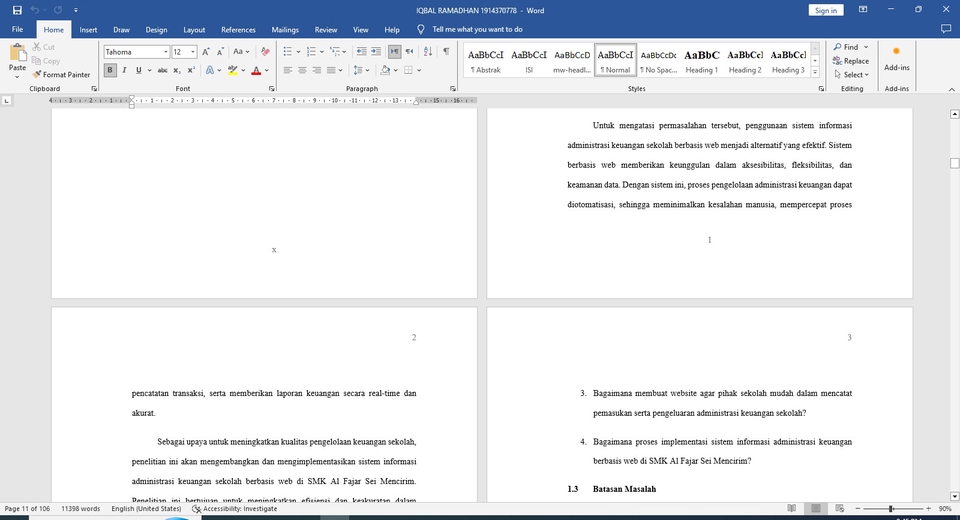 Pengetikan Umum - Pembuatan nomor halaman yang berbeda di Microsoft Word. - 5