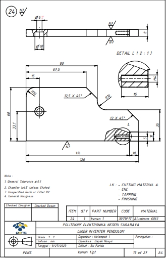 CAD Drawing - CAD Drawing atau Gambar Kerja Desain 3D | Autodesk Inventor, Fusion 360 - 14