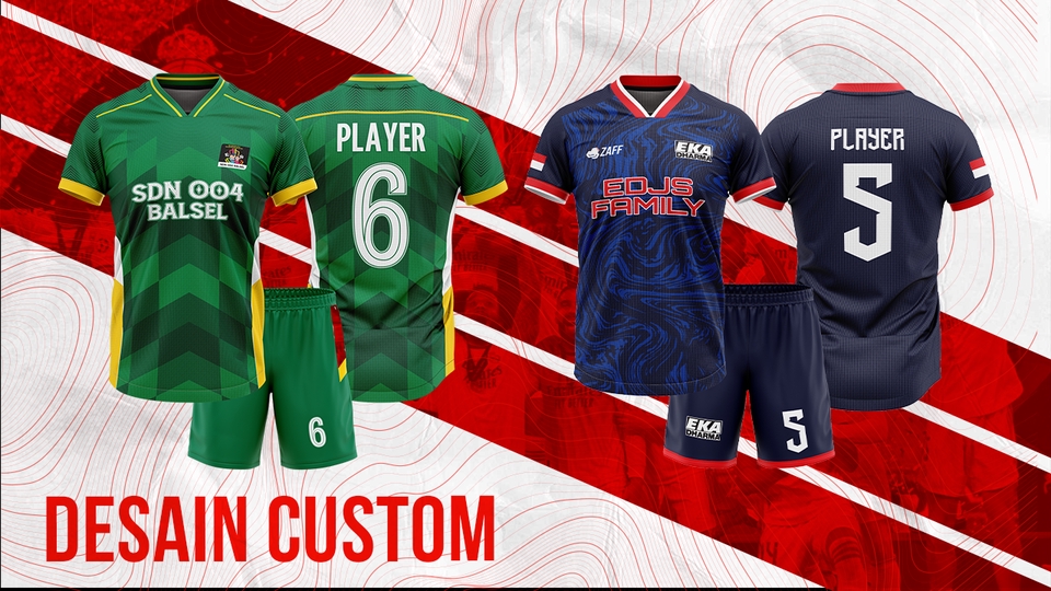 Desain Kaos & Motif - JASA DESAIN JERSEY OLAHRAGA, ESPORT, KOMUNITAS, DLL - 2