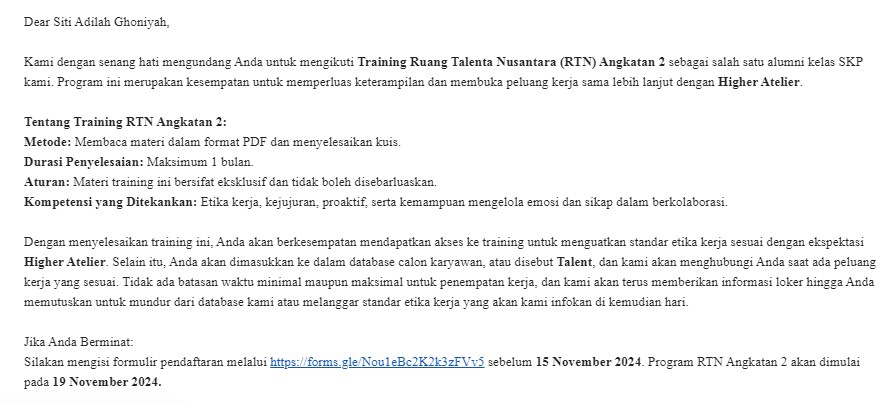 Jasa input data online, pelatihan data entry, training Ruang Talenta Nusantara