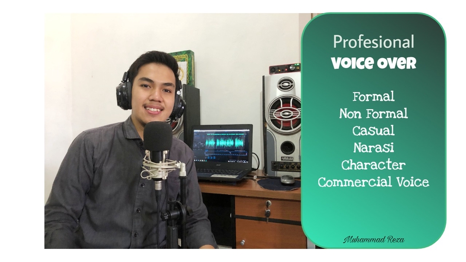 Jasa Voice Over, Dubbing, dan Pengisi Suara Video - Jasa Voice Over Pria Profesional (Indo-Inggris)